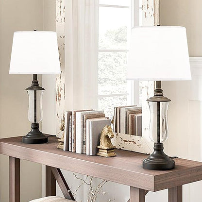White Texture Lamp Shades Set of 2 Drum Lampshades Replacemnt - Image 6