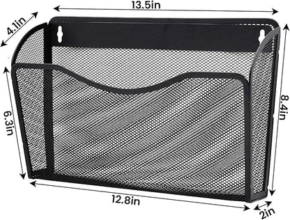 Gawerk 3 Pack Wall File Organizer, Mesh Hanging Metal Vertical Wall Mounted - Image 2