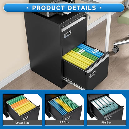 BYNSOE 2 Drawer File Cabinet - Image 5
