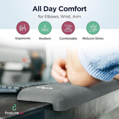 EdgeRest PostureUp L-Shaped Memory Foam Wrist Rest, Ergonomic Elbow and Forearm - Image 7