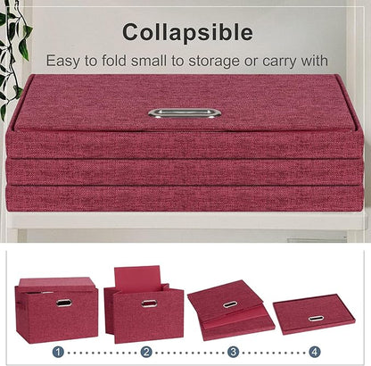 Graciadeco Large 17" 36 Quart Collapsible Stackable Storage Bins - Image 4