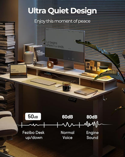 FEZIBO 60 x 24 Inch Height Adjustable Electric Standing Desk - Image 9