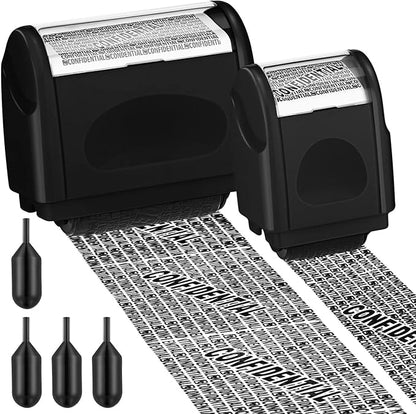 Nezyo 2 Pack Identity Protection Roller Stamp Identity Theft, Confidential - Image 6
