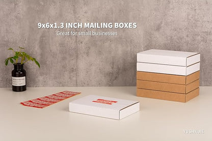 YUSHYIJIE 9x6x1.3 inch Small Shipping Boxes, 25 Pack - Image 8