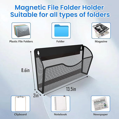 KZWKRG Magnetic File Holder, Magnetic File Folder Holder, No Drilling - Image 5