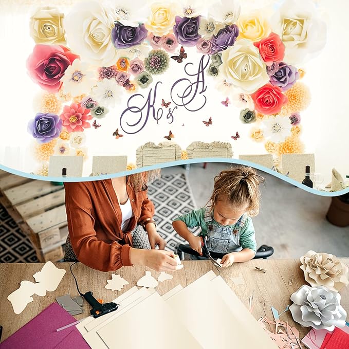 100 Sheets Cream Shimmer Cardstock 8.5 x 11 Off White Paper, Goefun 80lb Ivory - Image 6