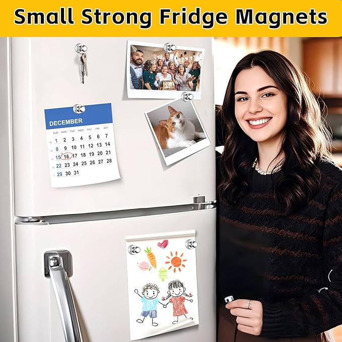 VNDUEEY 90 Pack Fridge Magnets Whiteboard Magnets Refrigerator Magnet, Small - Image 2