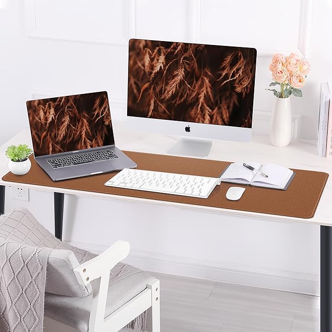AFIING Leather Desk pad Protector, Large Non-Slip Office Desk Mat - Image 5