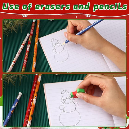 JULMELON 72PCS Christmas Party Favors Set, Pencils - Image 4