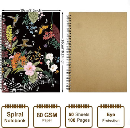MAXCURY Blank Sheet Music Composition Manuscript Staff Paper Art Music Notebook - Image 2