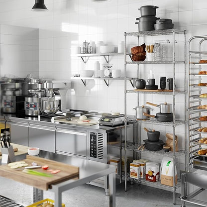 Regal Altair 14" Deep x 30" Wide x 86" Height Wire Shelving Kit | 6-Tier | NSF - Image 2