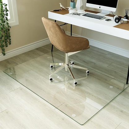 Koonmi Tempered Glass Chair Mat by KOONMI