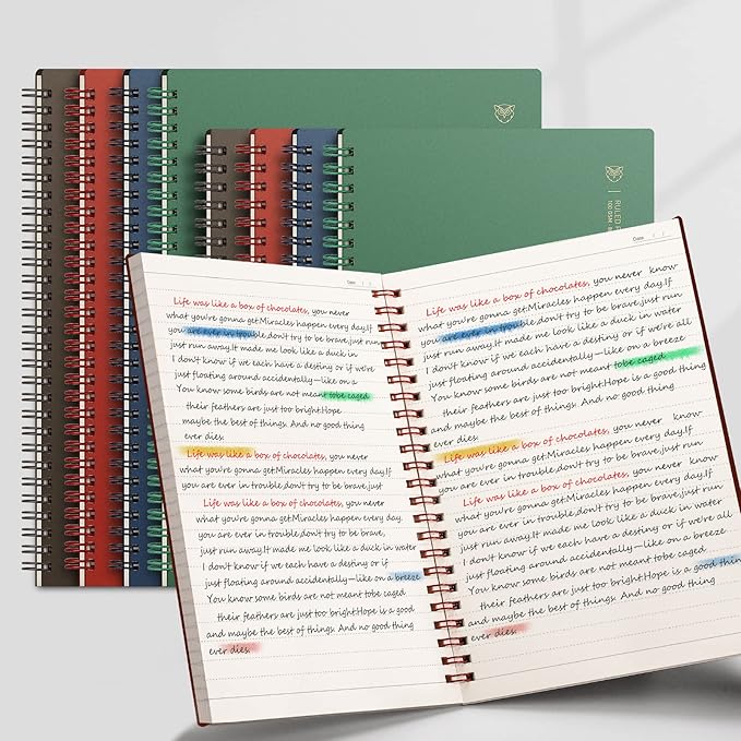 EMSHOI Lined Journal Spiral Notebook 7.48" x 10.15" - Image 8