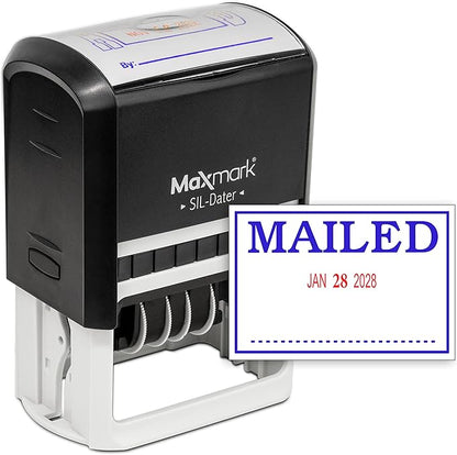MaxMark Large Self-Inking Rubber Date Office Stamp by Maxmark