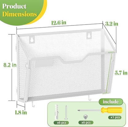 YINGHUA 3 Pack Mesh File Holders Wall Mounted - Image 2