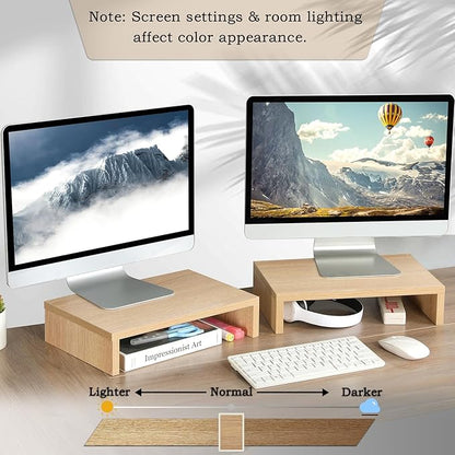 TEAMIX Wood Monitor Stand Riser - Image 6