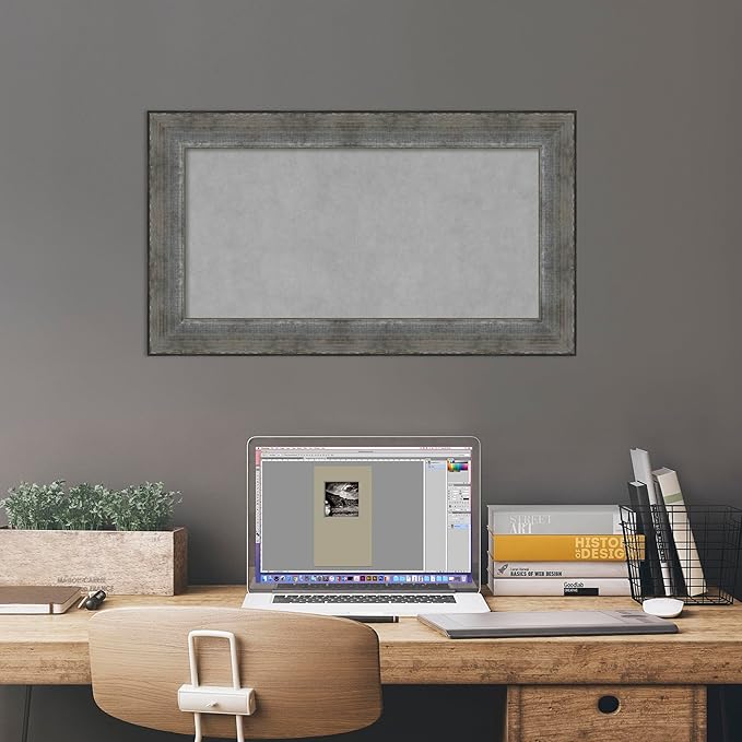 Amanti Art Silver Framed Magnetic Board 16x28 Small Vision Board - Image 5