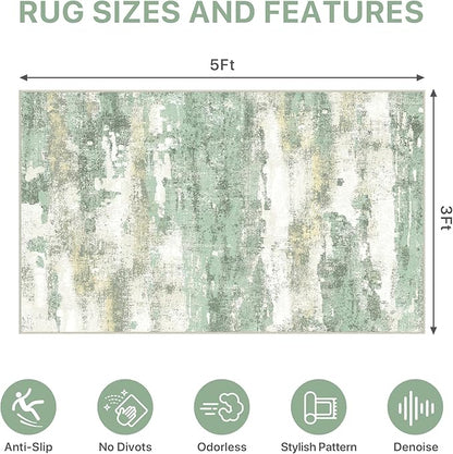 Office Chair Mat for Hardwood Tile Floor, Abstract 36"X 60" Desk Mats for - Image 9