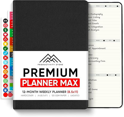 Undated, 2026 Planner, 8.5" x 11" by PRODUCTIVITYSTORE