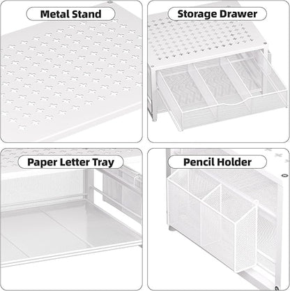 Marbrasse Metal Printer Stand for Desk - Image 3