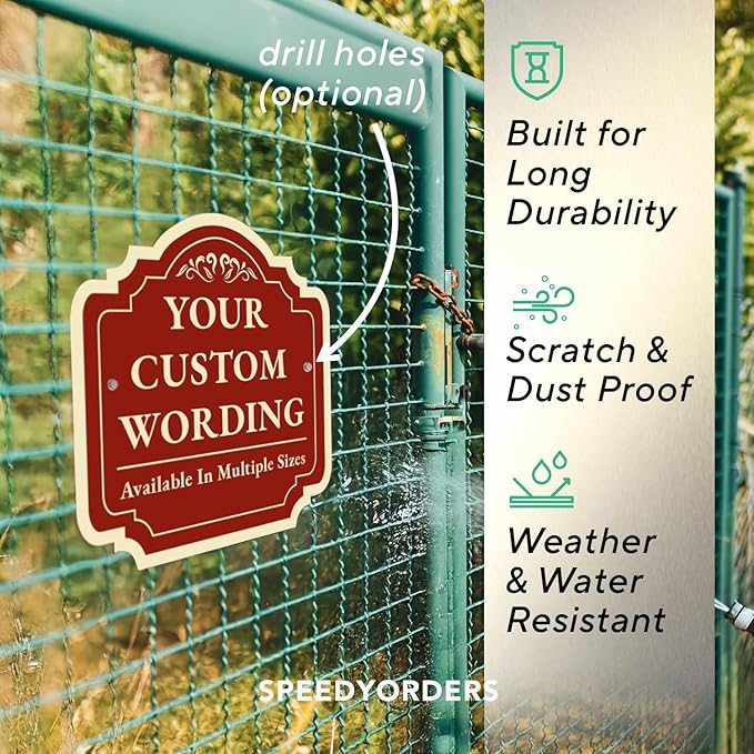Custom Decorative Outdoor Metal Sign: Personalized Aluminum Design - Image 6