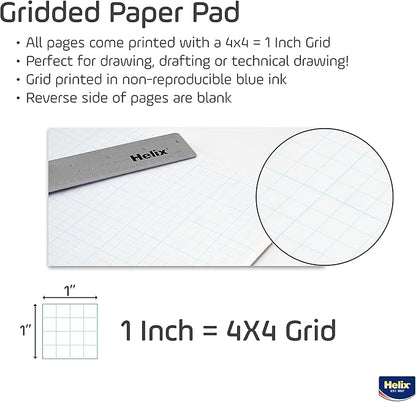 Maped Helix Bond Pad, 4 X 4 Grid, 17 x 22 Inches, 50 Sheets - Image 2