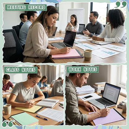 Fuutreo 8 Pcs 8.5'' x 11'' Colored Legal Pad Writing Pads Narrow Ruled 50 - Image 6