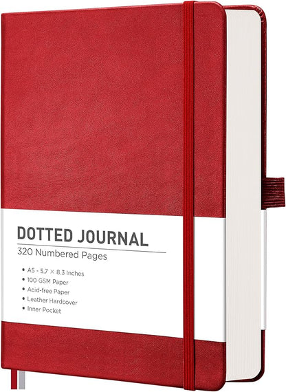 RETTACY Bullet Dotted Journal Notebook, 320 Numbered Pages, A5 Medium Size by RETTACY