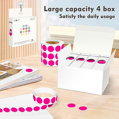 PARLAIM 3/4 Inch Roll Color Coding Labels, 4000 per/4 Rolls Round Adhesive - Image 7