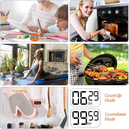 Weewooday 24 Pcs Digital Kitchen Timer Magnetic Timer Bulk On/Off Switch Minute - Image 6