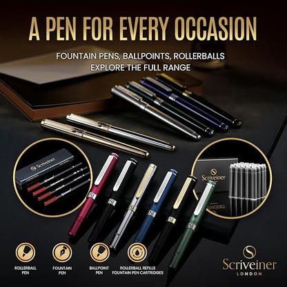 Scriveiner Personalized Black Fountain Pen - Image 9
