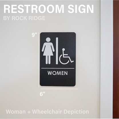 USA Made - Men's and Women's Restroom Signs ADA-Compliant Bathroom Door Signs - Image 9