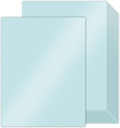 24 Sheets Blue Shimmer Cardstock 8.5 x 11 Metallic Paper, Goefun 80lb Card by Goefun