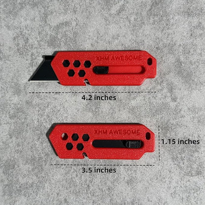 XHM Awesome Small Box Cutter Retractable Blade Ultility Knife, - Image 4