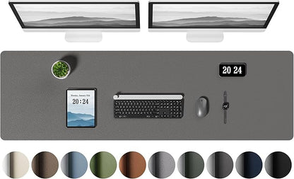 Aothia Leather Desk Pad Protector, Office Desk Mat, Large Mouse Pad, Laptop by AothiaSimpleNaturalUnique