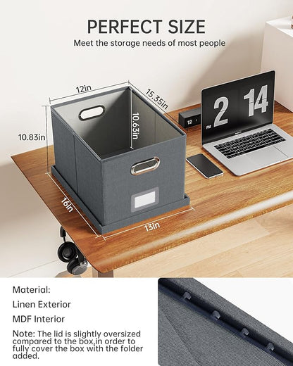 4 Pack File Storage Organizer, Document Organizer, Portable File Box - Image 3