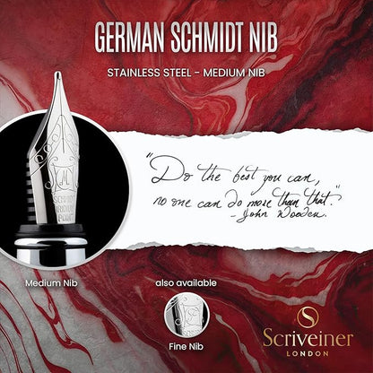 Scriveiner Deep Crimson Red Fountain Pen - Image 5
