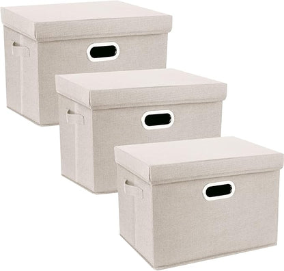 TYEERS Large Storage Bins with Lids, Collapsible, Fabric Storage Boxes by StorageOrganization