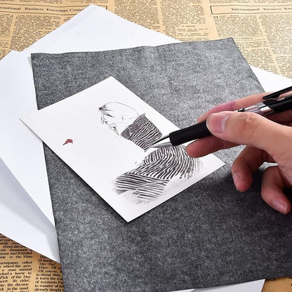 Hotop 100 Sheets Carbon Transfer Paper, Canvas and Other Art Surfaces - Image 2