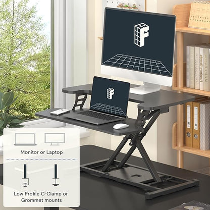 FLEXISPOT Standing Desk Converter 28" Wide Height Adjustable Sit Stand Riser - Image 6
