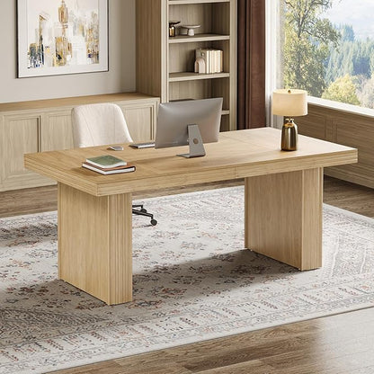 Tribesigns 63" Executive Desk, Modern Executive Office Desk - Image 3