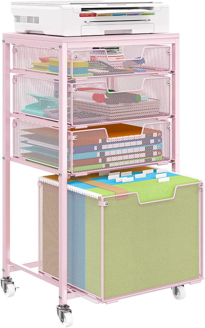 Sbanmao 4 Drawer Rolling File Cart Under Desk Storage, File Cabinets by shengbaomaoyi