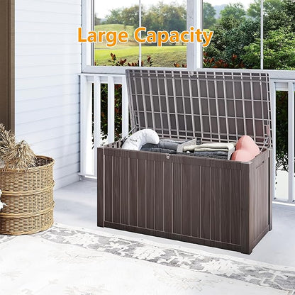 Yardgrace 180 Gallon Outdoor Storage Box Waterproof, Resin Deck Boxes - Image 5
