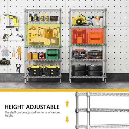 M MZG 1250 lbs 5 Tier Shelf Metal Storage Shelves Shelving Wire Rack Heavy Duty - Image 7