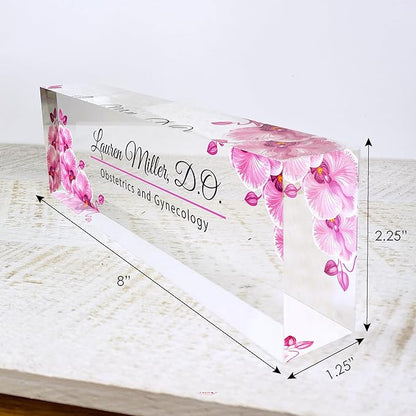 Desk Name Plate for Women, Acrylic Desk Name Plaque, Chiropractor Gift - Image 4