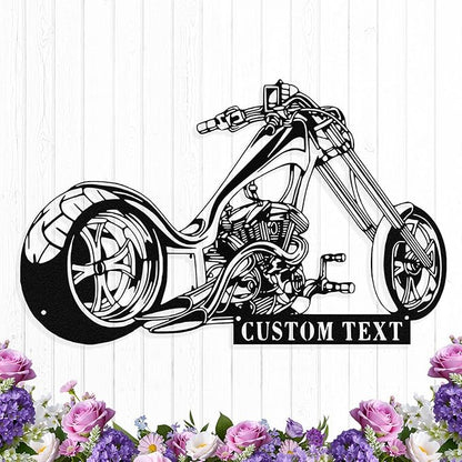 Custom Motorcycle Metal Sign Personalized Biker Name Sign Motorcycle Wall Art by HengMeiZiK