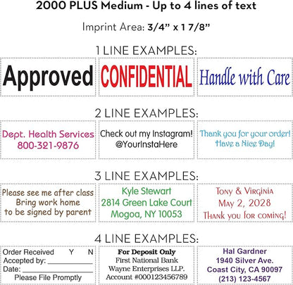 COLOP Medium Size Self Inking Custom Text Stamp - Image 2