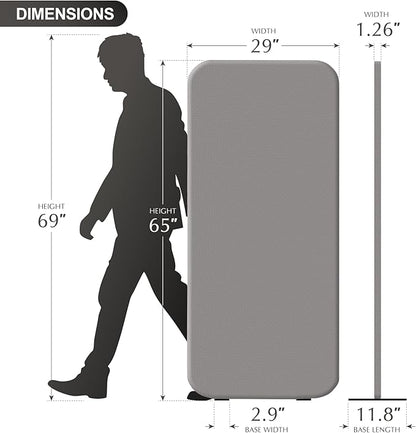 DECOLAB Standing Wall Room Dividers, Portable Partition - Image 6