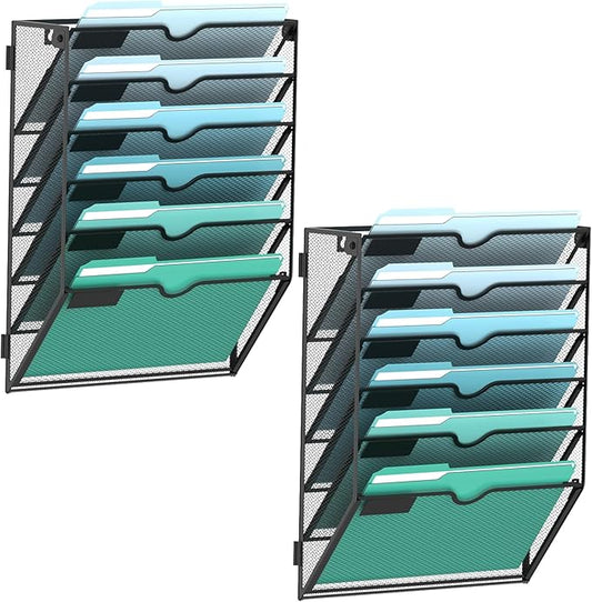SUPEASY 6-Tier Wall File Organizer, Hanging Wall Files by SUPEASY