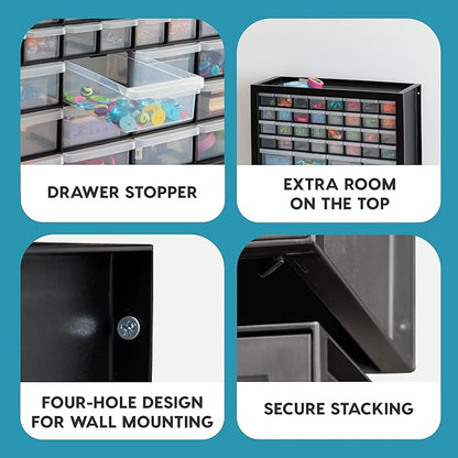 IRIS USA Screw Tool Organizer Small Parts Cabinet, Electronics Hardware Nuts - Image 5